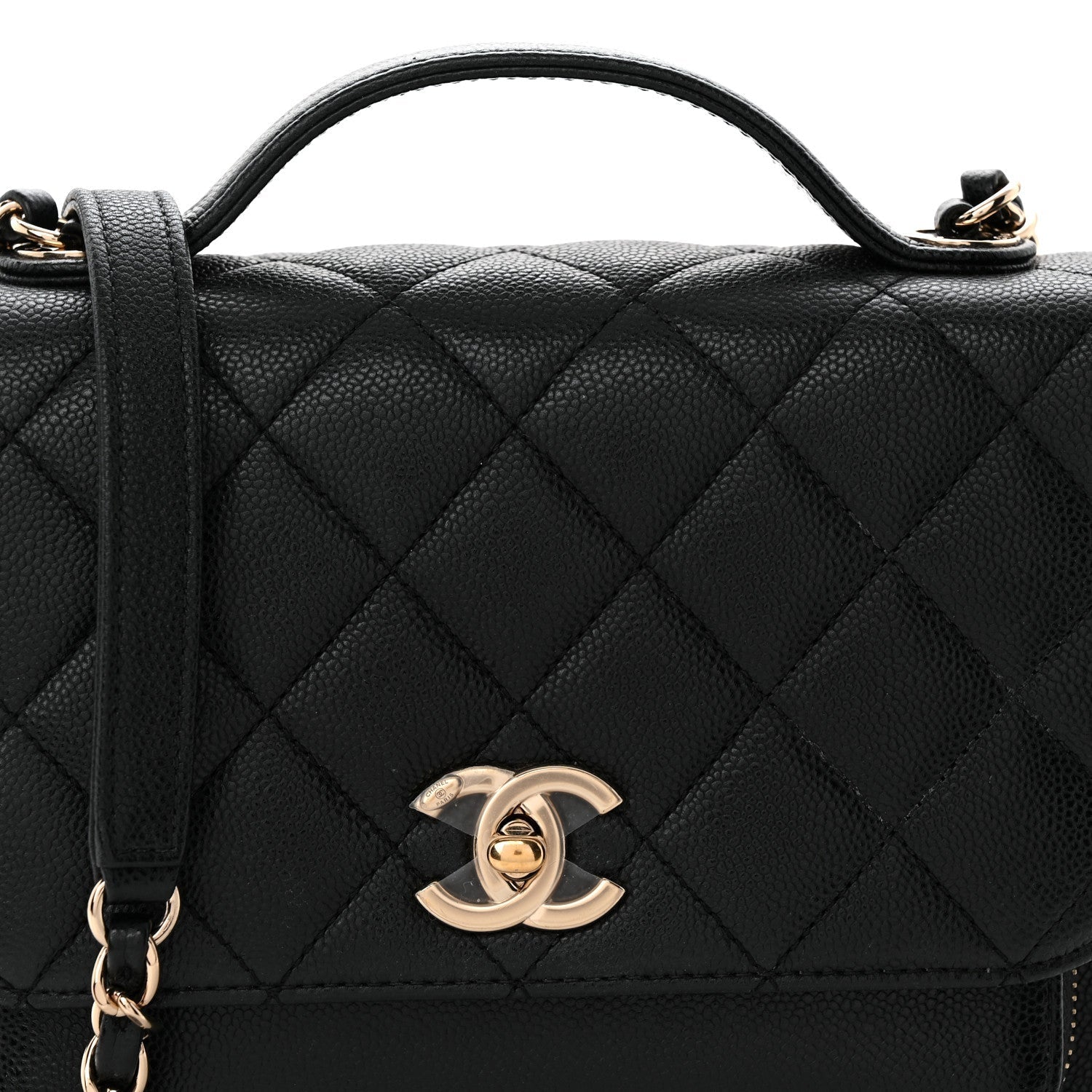 Caviar Quilted Medium Business Affinity Flap Black