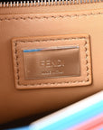 Nappa Colorblock Mini Peekaboo Iconic Satchel Blue Royal Papavero Cuoio
