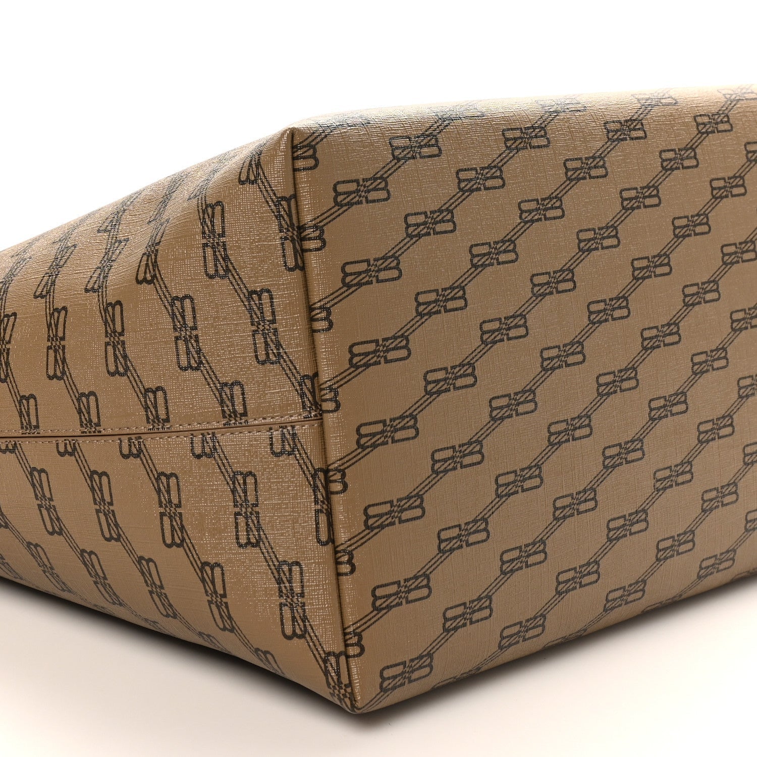 Coated Canvas BB Monogram Large Signature East West Shopper Bag Beige Brown