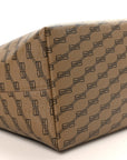 Coated Canvas BB Monogram Large Signature East West Shopper Bag Beige Brown