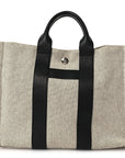 Toile Taurillon Clemence Sac Harnais Tote PM Black