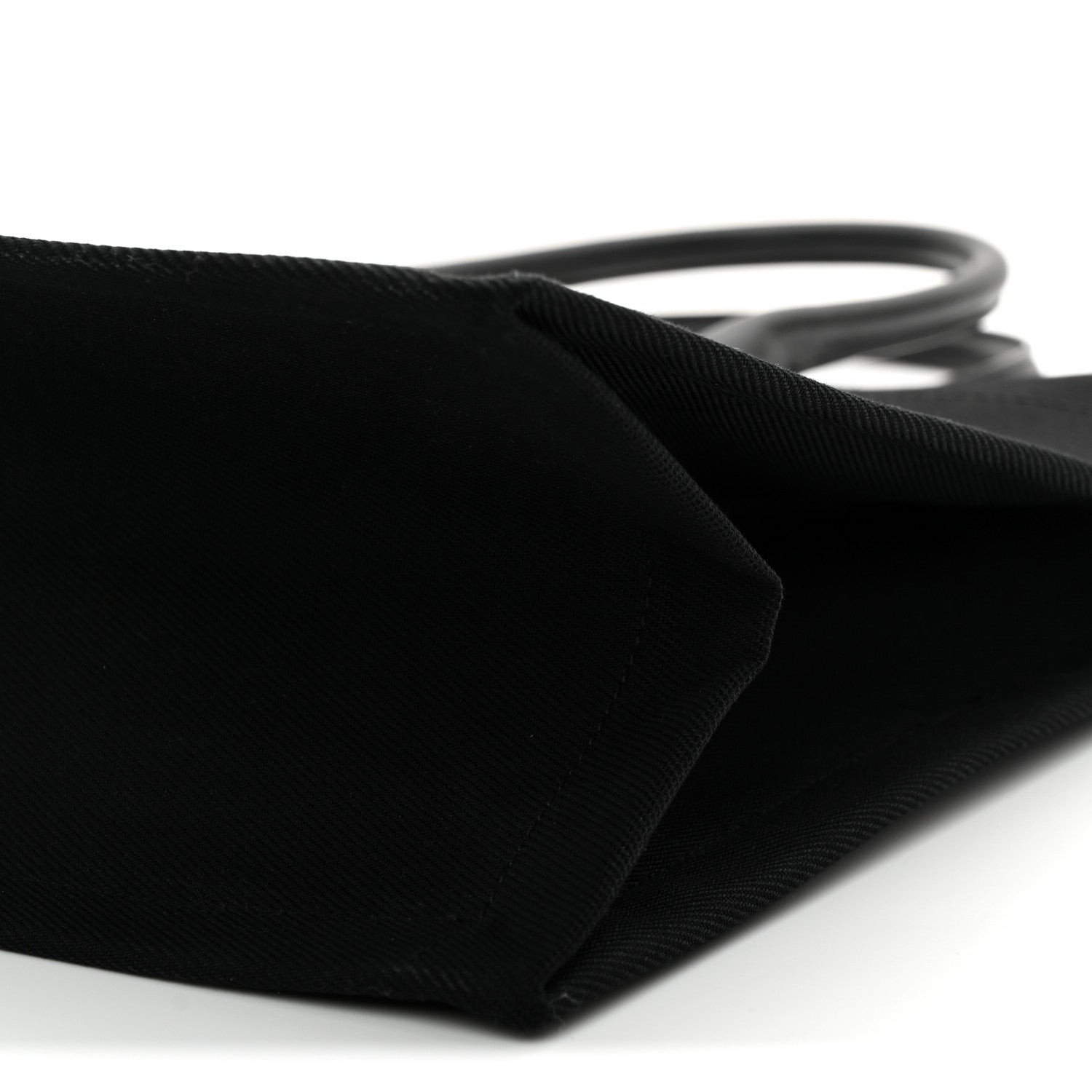 Linen Calfskin Rive Gauche Tote Black