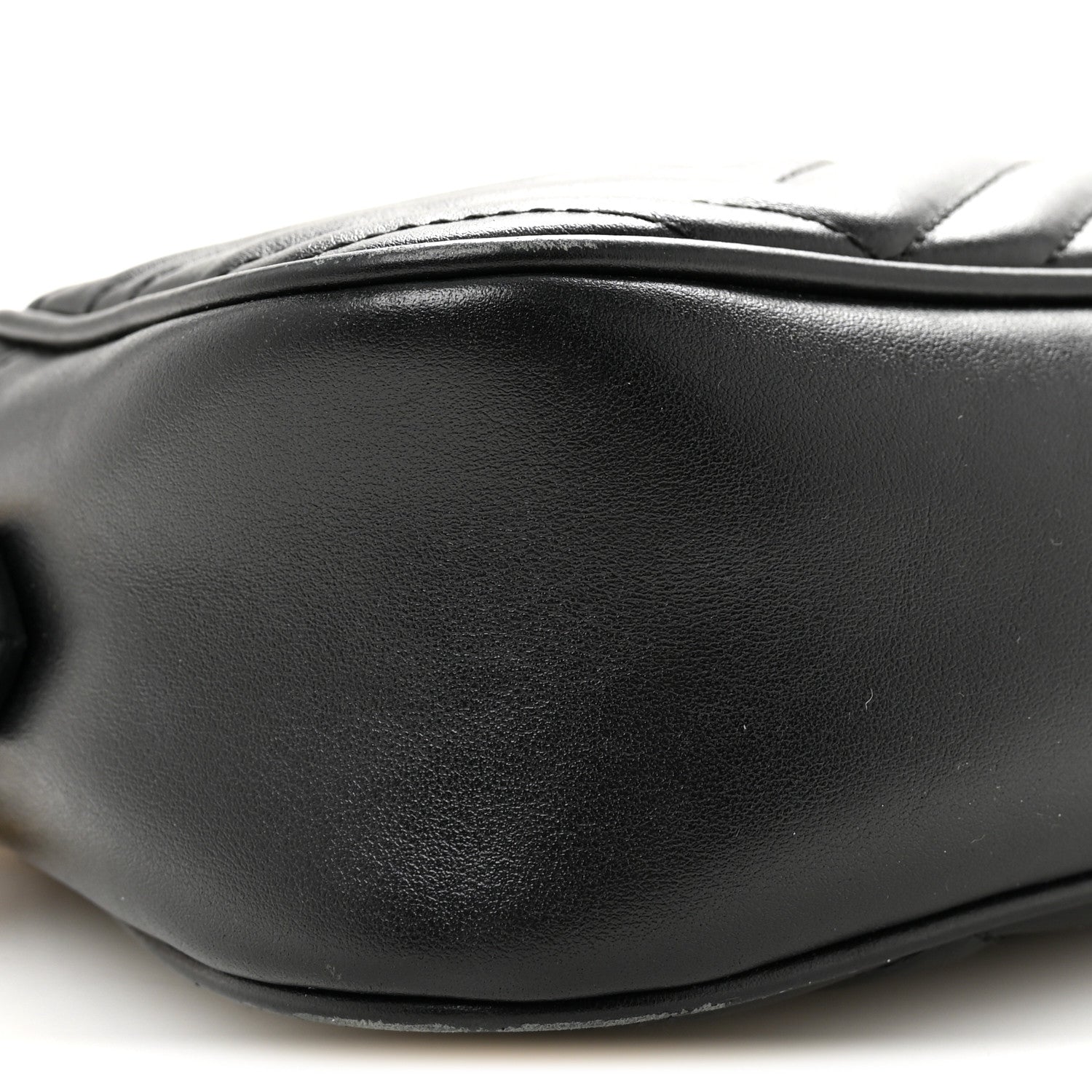 Calfskin Matelasse Small GG Marmont Chain Shoulder Bag Black