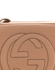 Pebbled Calfskin Small Soho Disco Bag Camelia