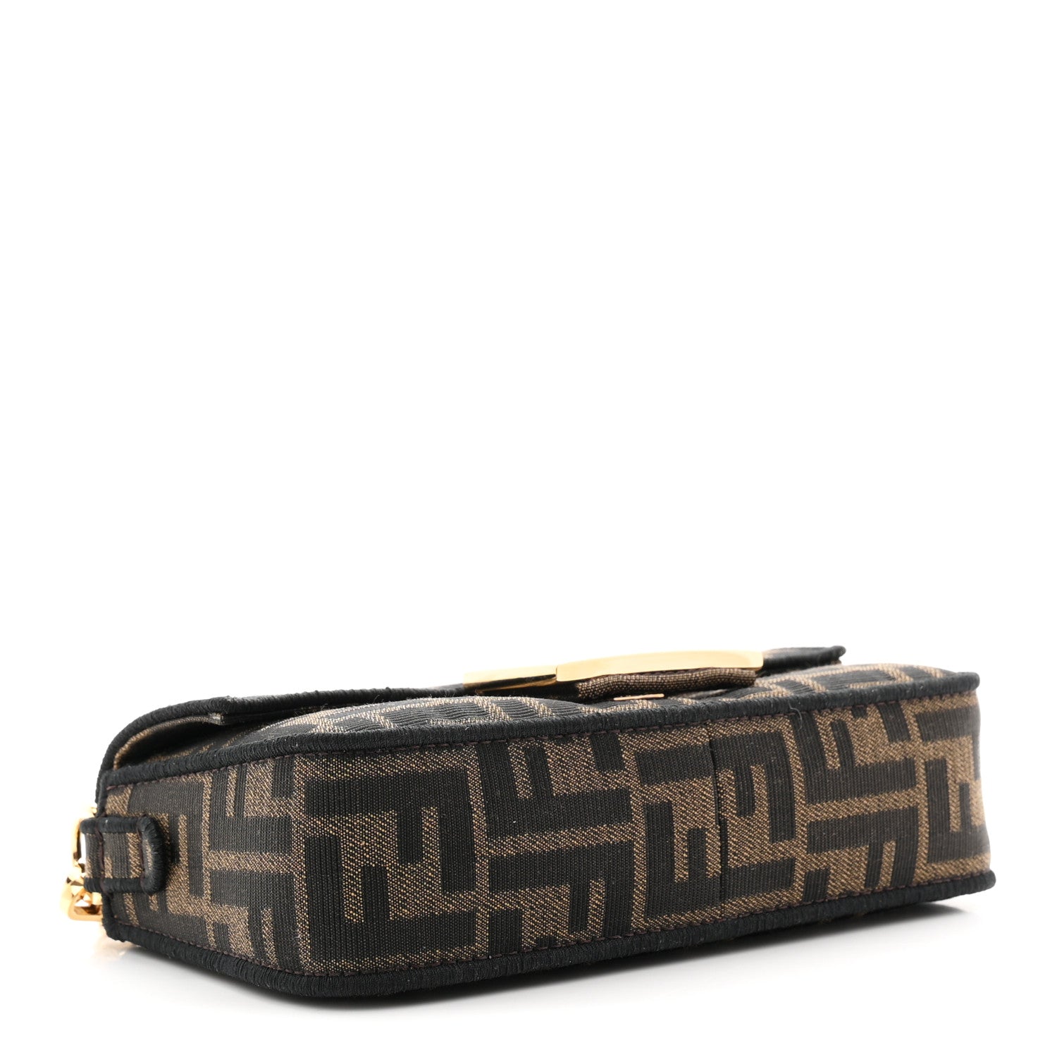 Fabric Jacquard FF 1974 Mini Baguette Tobacco Moro Black
