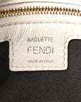 Nappa FF 1974 Embossed Baguette White