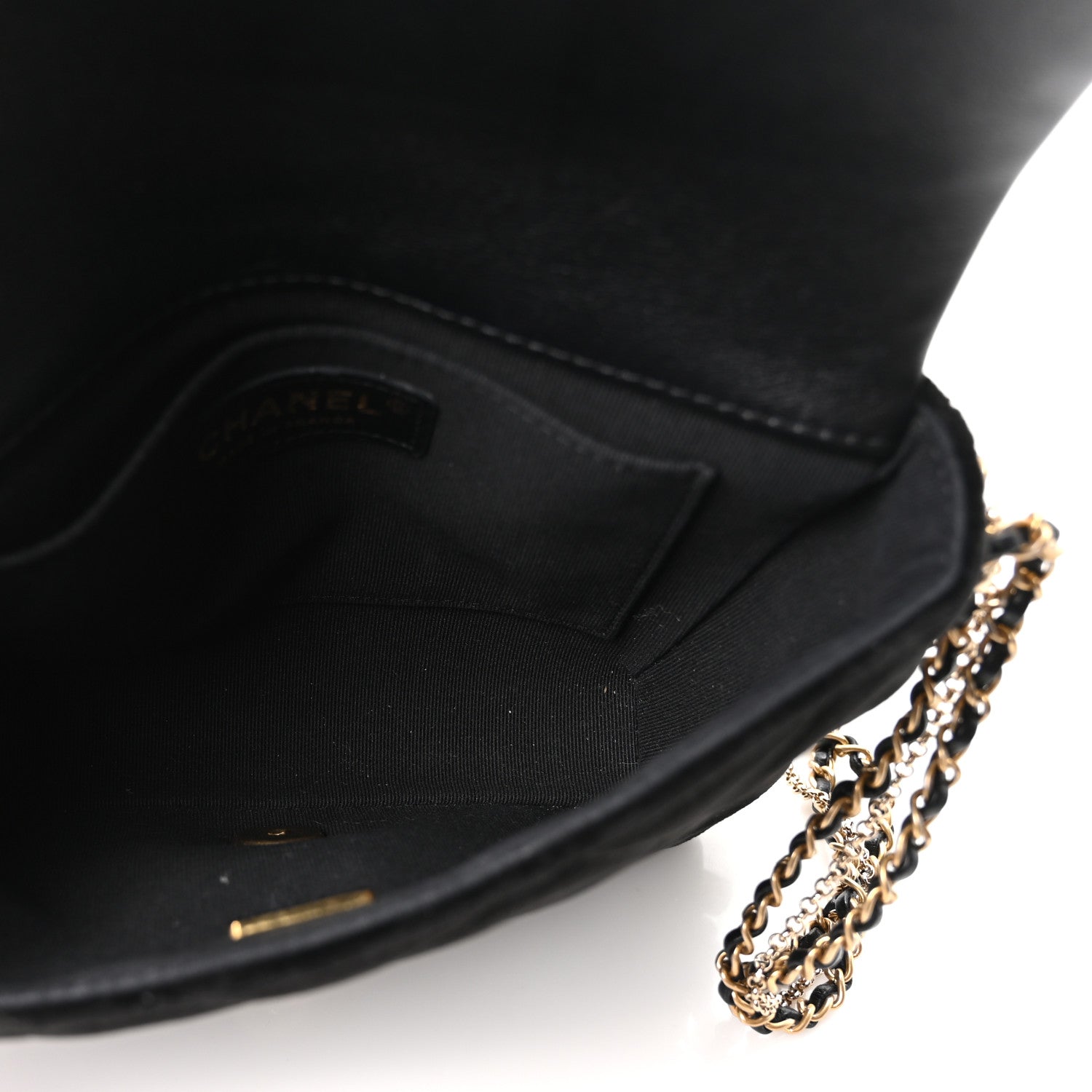Velvet Quilted Crush On Chains Flap Bag Black