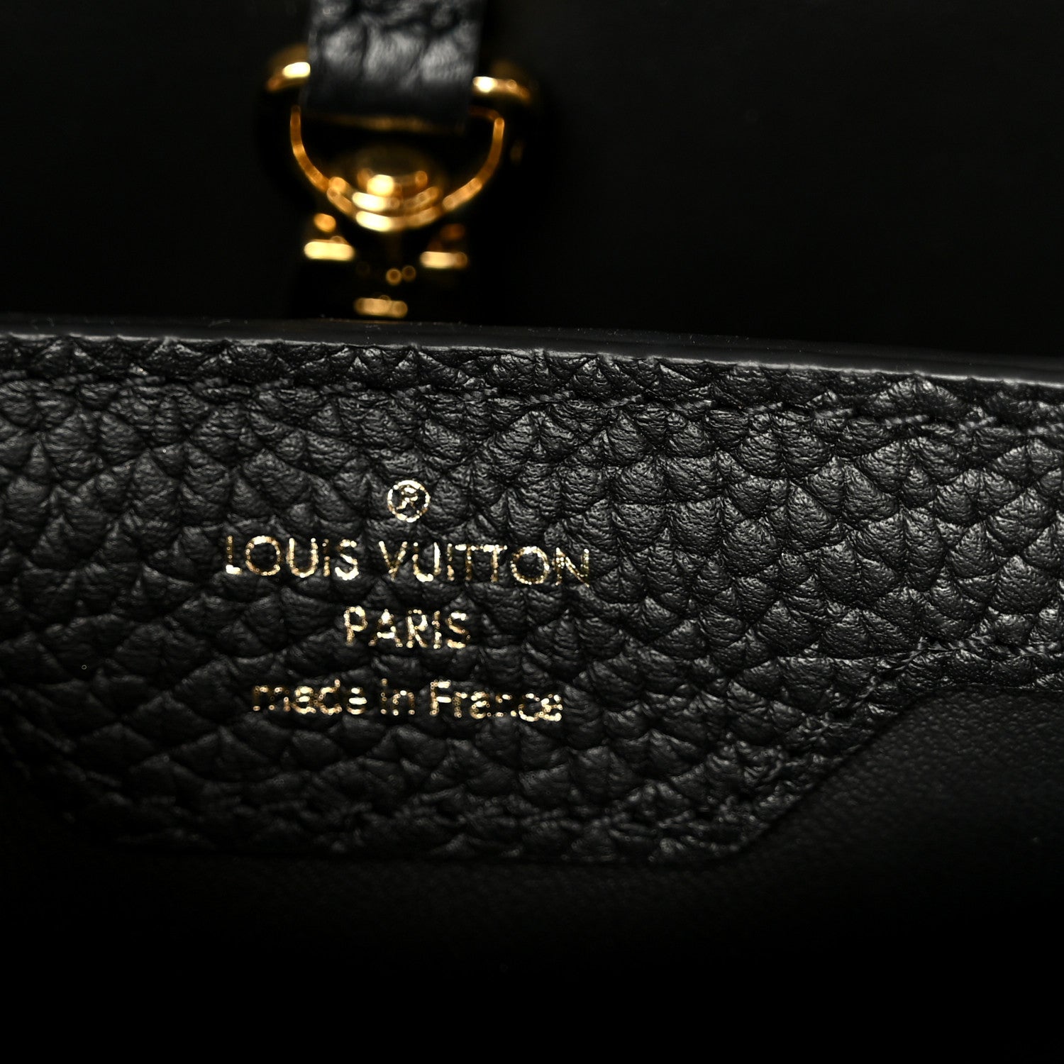 Taurillon Embellished Flower Handle Capucines BB  Black