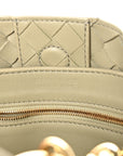 Nappa Intrecciato Small Andiamo With Chain Shoulder Bag Travertine