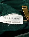 Suede Maxi Intrecciato Padded Chain Cassette Crossbody Bag Emerald Green