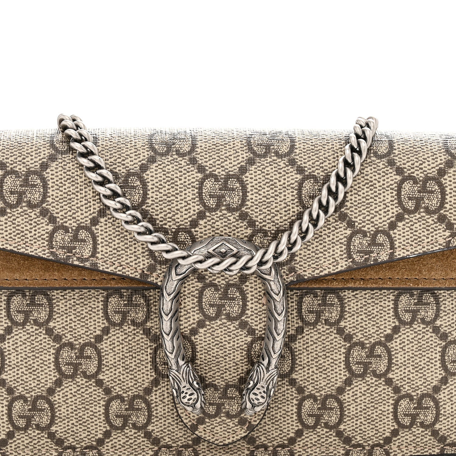 GG Supreme Monogram Super Mini Dionysus Shoulder Bag Taupe