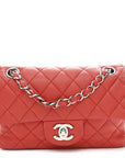 Lambskin Quilted Mini Rectangular Flap Red