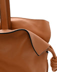 Calfskin Large Flamenco Knot Bag Warm Desert