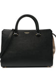 Calfskin Mega Check Small Banwell Tote Black