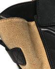 Satin Calfskin Suede Mini Tri-Color Luggage Olive