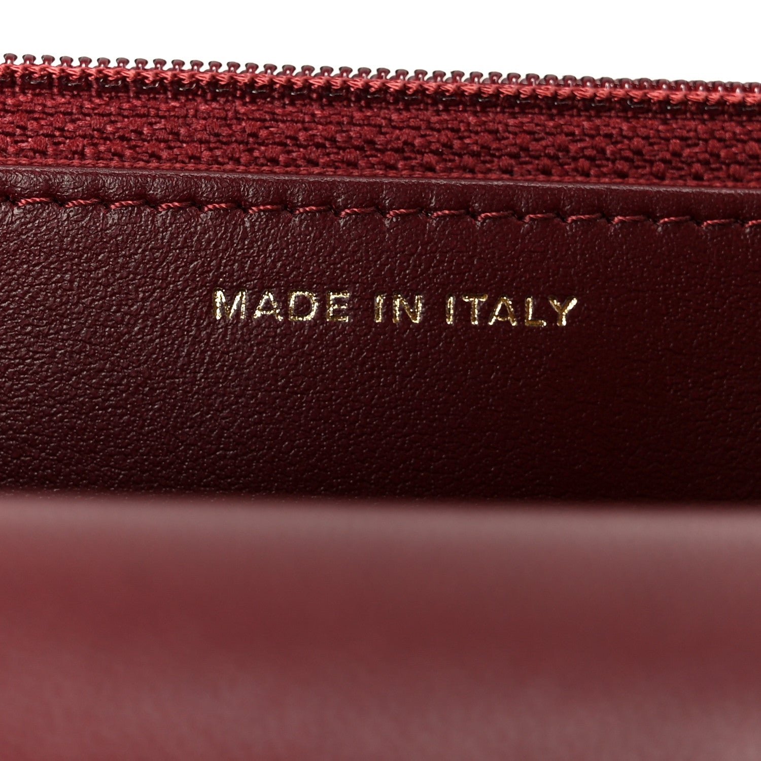 Lambskin Quilted CHNL 19 Wallet On Chain WOC Burgundy