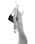Washed Denim Quilted Mini CHNL 25 Handbag Black