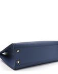 Grained Calfskin Small Frances Tote Navy