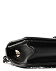 PVC Thread Woven Medium Boy Flap Black