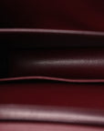 Box Calfskin Teen Classic Box Flap Bag Burgundy
