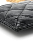 Aged Calfskin Quilted Reissue Phone Holder With Chain Bag Black