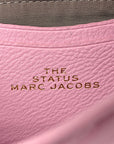 Grained Calfskin Quilted Double Stitched Small The Status Shoulder Bag Pink