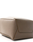 Soft Grained Calfskin Small Sangle Bucket Bag Taupe