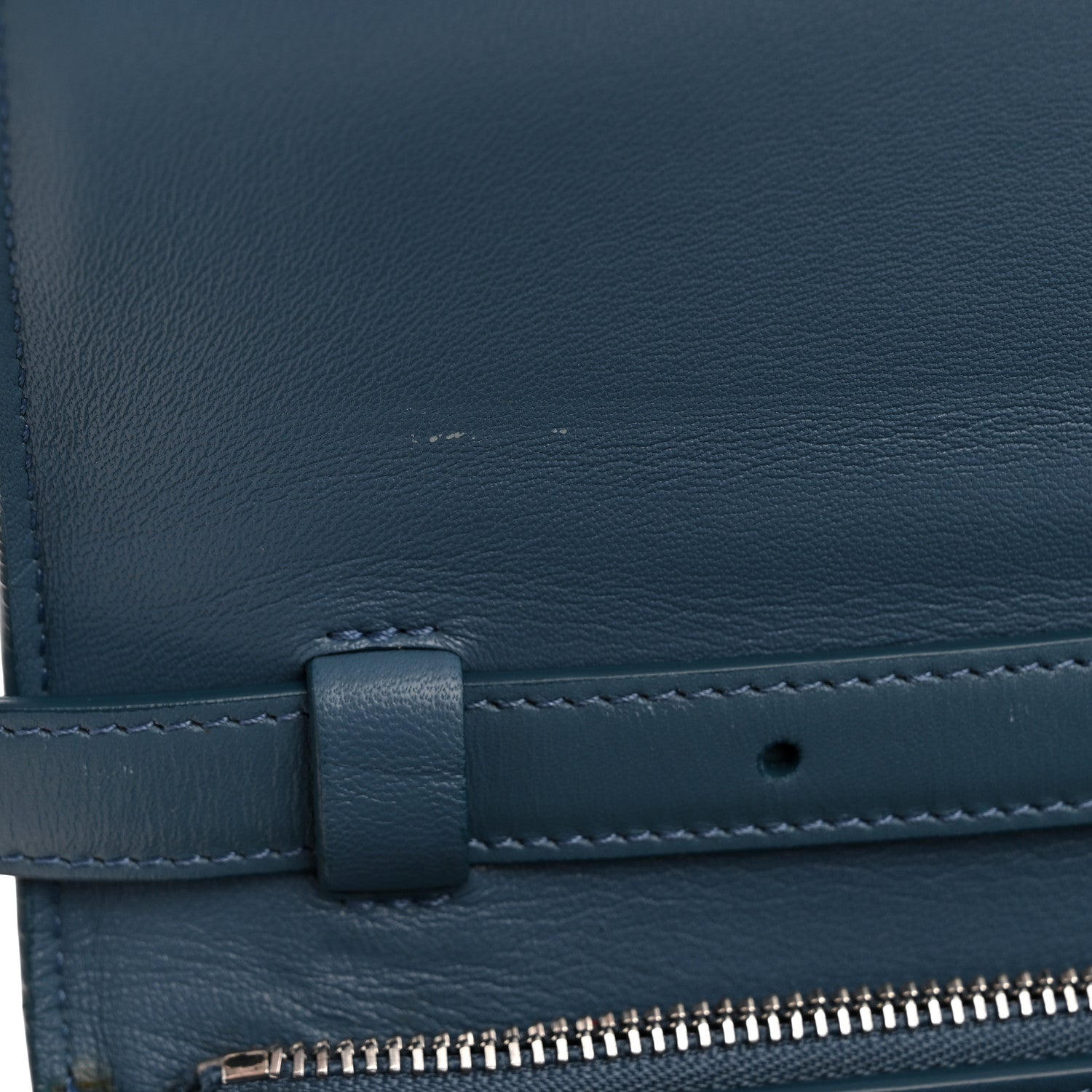 Box Calfskin Medium Classic Box Flap Bag Slate Blue