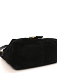 Suede Mama Baguette Black