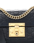 GCCIssima Small Padlock Shoulder Bag Blue Agata