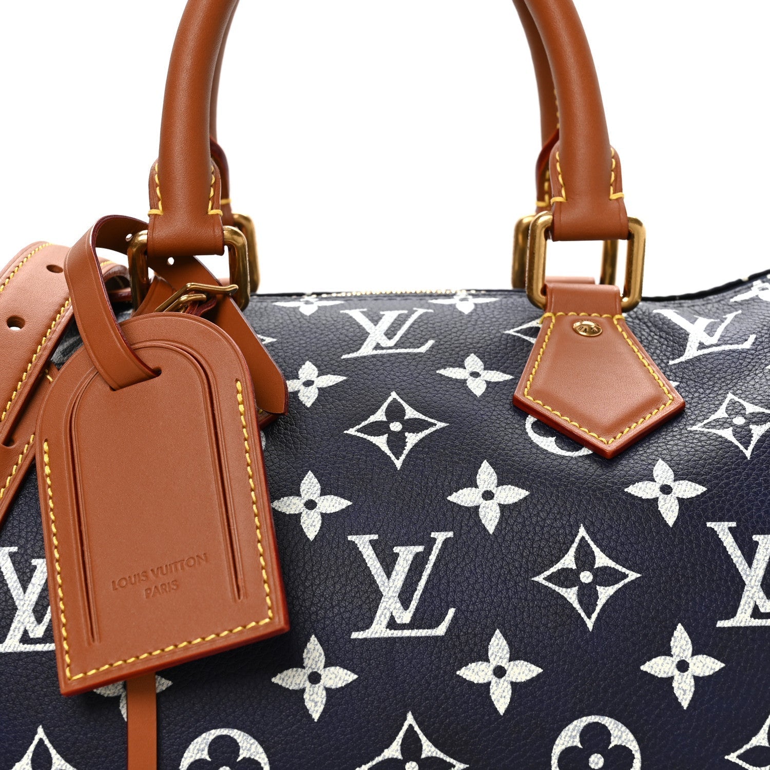 Calfskin Monogram Speedy P9 Bandouliere 30 Indigo