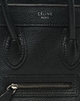 Pebbled Calfskin Nano Luggage Black