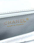 Aged Calfskin Quilted 2.55 Reissue Chain Waist Bag Light Blue
