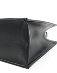 Calfskin Macro Cannage Medium Book Tote Black