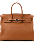 Taurillon Novillo Sea Surf and Fun Birkin 35 Toffee