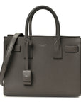 Grained Calfskin Baby Sac De Jour Fog