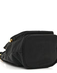 Saffiano Tessuto Nylon Mini Bucket Crossbody Bag Black