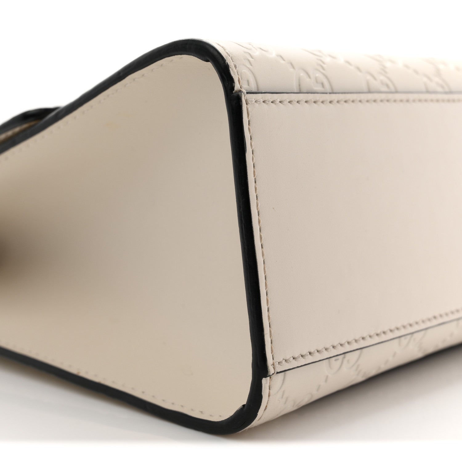 GCCIssima Medium Padlock Shoulder Bag Black Mystic White