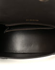 Used Calfskin Small Hourglass Top Handle Bag Brown