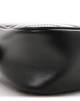 Calfskin Matelasse Monochrome Small GG Marmont Chain Shoulder Bag Black