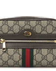 GG Supreme Monogram Web Small Ophidia Belt Bag 75 30 Dark Brown