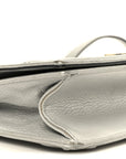 Metallic Grained Calfskin Medium D1ORama Flap Bag Silver