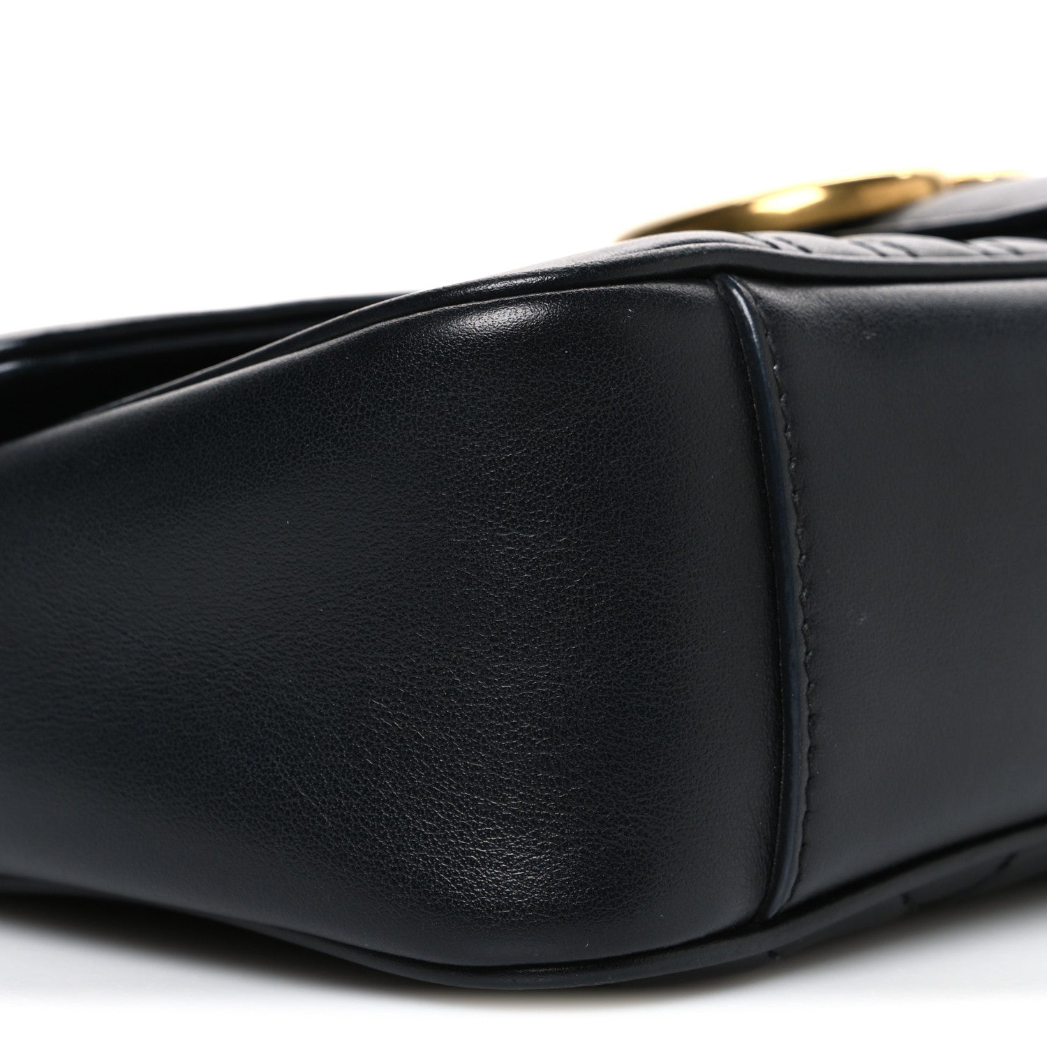 Calfskin Matelasse Small GG Marmont Shoulder Bag Black