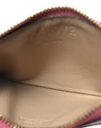 Soft Grained Calfskin Coin Card Holder Plumrose Ebony