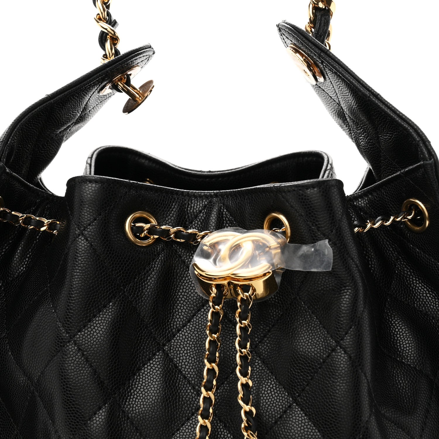 Caviar Quilted Medium CHNL 25 Handbag Black