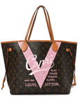 Monogram Sydney V Neverfull MM Rose Ballerine