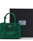Satin Crystal Mini Galleria Double Zip Tote Mango