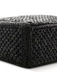 Raffia Calfskin Standard A4 Tote Bag Black