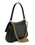 Natural Smooth Calfskin Nano Rodeo Top Handle Handbag Black