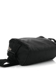 Nylon Jacquard Check Belt Bag Black